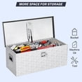 thumbnail image 5 of Huloretions 35 x 15 x 14 Inch Aluminum Truck Bed Toolbox with Sliding Shelf, Heavy Duty Aluminum Tool Box with Side Handle and Lock Keys, Truck Bed Storage Organizer for Pick Up Truck Rv Trailer, 5 of 7