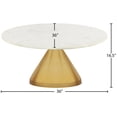thumbnail image 6 of Meridian Furniture Emery White Marble Coffee Table, 6 of 7