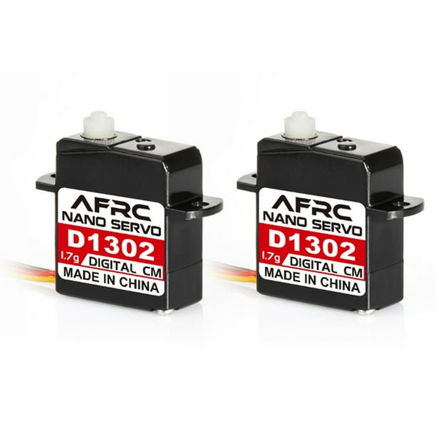 2X D1302 Mini 1.7G Gran Torque Mini Digital Servo JST1.0 Conector para RC Modelo Drone Avión HelicóPtero