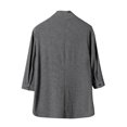 thumbnail image 3 of Plus Size Mens Silk T Shirts M-5XL 3/4 Sleeve V Neck Tees Tops Casual Solid Color Lightweight Comfort Basic Pullover Tshirts Shirt, 3 of 3
