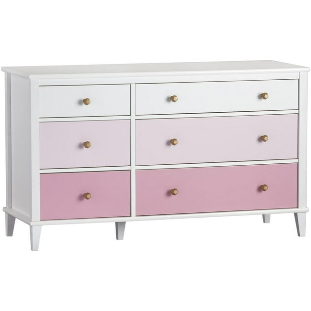 Commode à 6 tiroirs Monarch Hill Poppy, Blanc, Gris