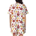 thumbnail image 3 of Naloa Oriental Cuisine Women's Short-Sleeved Pajama Set, Loungewear, Summer pajamas, Breathable Cozy - 3X-Large, 3 of 9