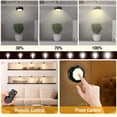 thumbnail image 3 of Luz de armario recargable por USB, paquete de 6 luces LED nocturnas con control táctil de brillo, focos LED de pared con 2 controles remotos inalámbricos, luces nocturnas para escaleras, vitrinas y ar, 3 of 5