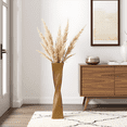 thumbnail image 5 of Tall Gold Resin Floor Vase - 23.6 Inch Modern Square Twist Vases for Home Decor, Large Decorative Vase for Dried Flowers, Pampas Grass, Centerpiece - Modern Gold Floor Decor, 5 of 8