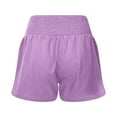 thumbnail image 6 of CHENge Women's Shorts 8" Inseam Casual Cotton Summer Shorts for Women Comfort Stretch Fit Walking Lounge, 6 of 8