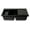 Black, variant on ALFI brand AB3418DBUM-T Titanium 33" Granite Composite Workstation Step Rim Double Bowl Undermount Sink with Accessories