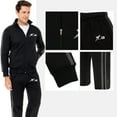 thumbnail image 3 of Notus Men’s Tracksuits Sweatsuits for Men Track Suits Set 2 Piece Fleece Athletic Jogging Sweatpants Sweat Suits 2 Piece Outfits Jogger Set sweatsuits 2-piece set Black XXXL, 3 of 7