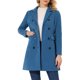 thumbnail image 1 of Abrigo de invierno para mujer INSPIRE CHIC con solapa muesca, abrigo trench de doble botonadura, L azul grisáceo, 1 of 6