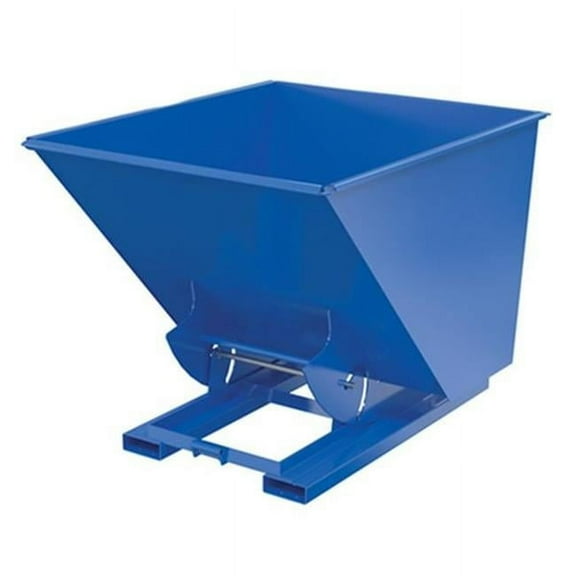Vestil D-200-LD-NB 2000 lbs 2 cu. Yard Steel Light Duty No Bump & Dump Hopper - Blue