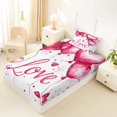 thumbnail image 4 of jejeloiu Cute Love Balloon Twin Sheet Sets,Happy Valentine's Day Bedding For Girls Women 3-Piece, 4 of 6