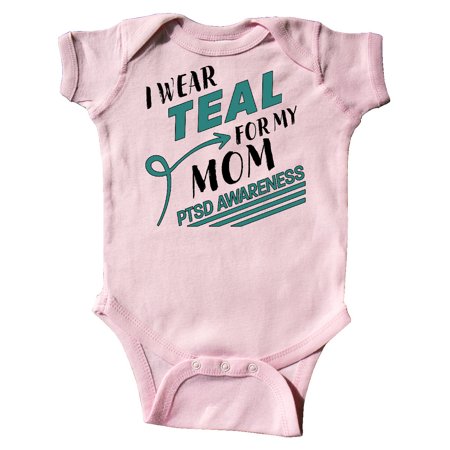 

Inktastic I Wear Teal for my Mom- PTSD Awareness Gift Baby Boy or Baby Girl Bodysuit