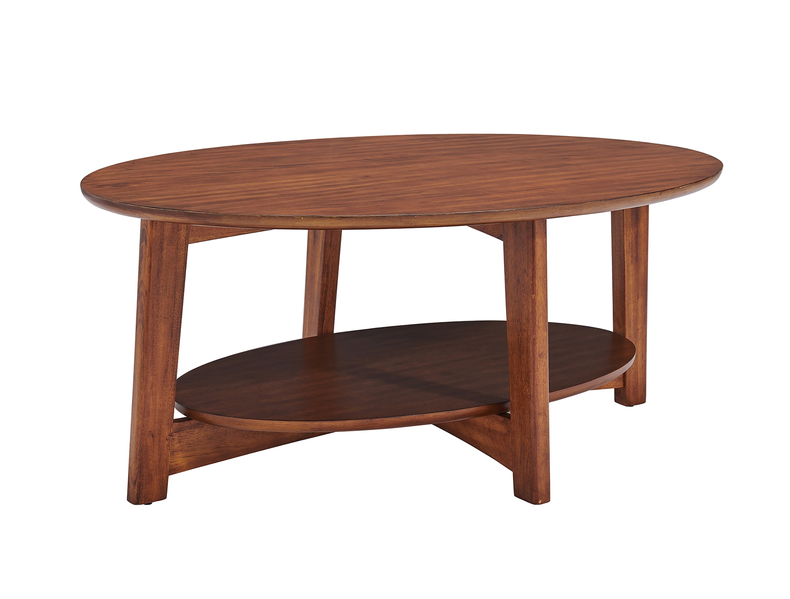 Alaterre Monterey 48"L Oval MidCentury Modern Wood Coffee
