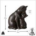 thumbnail image 6 of Charming Cat and Kitten Table Top Figurine, Hand Painted, Cast Resin, Brown,  5 Inches Tall, 6 of 6