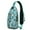 Blue Halloween Ghosts, variant on Sling Backpack,Brown Halloween Ghost Pattern Crossbody Bag with Water Bottle Holder,Waterproof Sling Bag for Men/Women with Chest Phone Holder for Hiking,Travel
