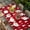 Red White, variant on Christmas Tree Table Cloths for 4 Foot Rectangle Tables, Black White Winter Xmas Snowflakes Patio Waterproof Elastic Fitted Tablecloths, Washable Rectangular Table Cover for Camping