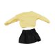thumbnail image 3 of 1/12 Cabresco de la manga larga y falda de la falda del hombro del hombro para figuras de acción de 6 pulgadas Accesorios de ropa de muñeca BJD parte superior amarilla, 3 of 8