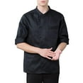 thumbnail image 1 of BELOVING 3/4 Sleeve Chef' Jacket Kitchen Cook Coat Uniforms Unisex Black, 1 of 10