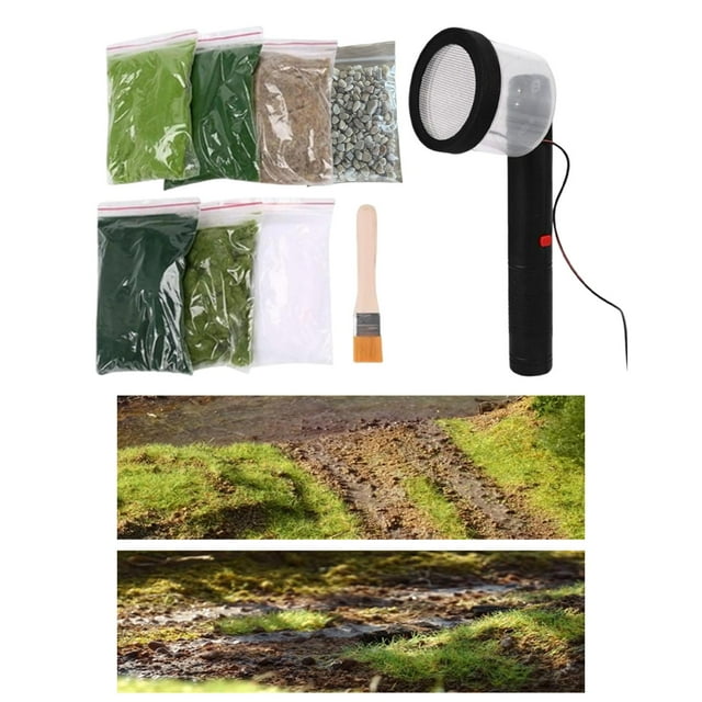 Aplicadores de césped estático, kits de máquinas de flocado electrostático, suministros de decoración, macetero de césped estático para adolescentes