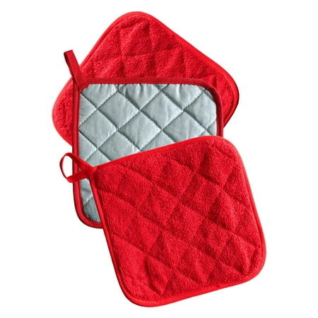 

AZZAKVG Bbq Mat & Fire Mat Kitchen Glove 2 Pcs Count 6 Color Cotton Pot Holder Set Machine Washable Pot Holders Heat Kitchen Oven Towel Pot Holder