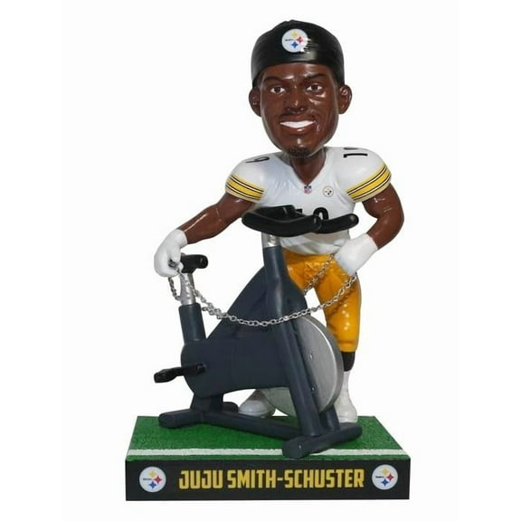 JuJu Smith-Schuster Pittsburgh Steelers Sideline Celebration Bike - Numbered to 1,000 Bobblehead NFL