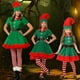 thumbnail image 4 of Conjunto De Disfraz De Elfo Navideño Vestido de elfo para niños y adultos, disfraz divertido de Navidad para fiesta de carnaval familiar (hembra de 120CM), 4 of 5