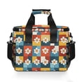 thumbnail image 7 of FORMRS Insulated Cooler Bag 24 Cans Capacity Soft Leakproof Lunch Box with Side Pockets, Yellow Checkered Daisy, 7 of 7