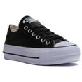 thumbnail image 3 of Converse Espadrille Chuck Taylor All Star Lift Clean pour Femme, Noir/noir/blanc, 8, 3 of 6