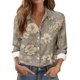 thumbnail image 1 of TaTaai Women's Floral Print Blouse Long Sleeve Button Down Shirt Soft Cotton Relaxed Fit Lapel Collar Tunic Top for Casual Outfit Gift, 1 of 6