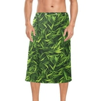 Mens Shower Wrap Adjustable Bath Wrap Towel Body Towels for Gym Shower Sauna Spa Grass 60x28