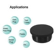 thumbnail image 4 of Uxcell Silicone Rubber Hole Plug 33.6mm Diameter Soft Flexible Stopper for 32-33.3mm Hole Black 10 Pieces, 4 of 5