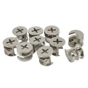 Uxcell 14.4mm 0.567" Dia. Metal Furniture Connecting Cam Fittings (10-pack)