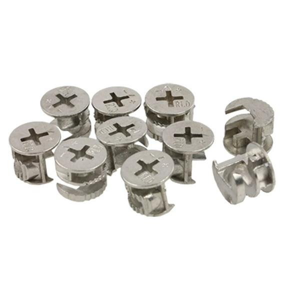 Uxcell 14.4mm 0.57" Dia. Metal Furniture Connecting Cam Fittings 10 Pack