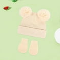 thumbnail image 1 of Chapeaux Bébé Tricotés Hiver Double Pompon, 1 of 3