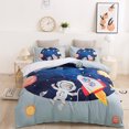 thumbnail image 1 of 3D Space Astronaut Rocket Quilt Cover Set Bedding Set Duvet Cover Pillowcases, 1 of 5