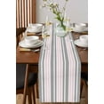 thumbnail image 4 of Pink Grey Striped Table Runner 72 Inches, Horizontal Lines Simple Minimalist Bed Runner Dresser Scarves Tabletop for Indoor Outdoor Parties/Ceremony/Banquet, 13" x 72", 4 of 8