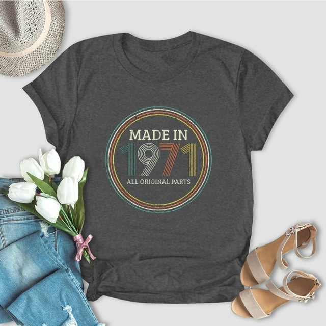 CHGBMOK Hauts d'Été Grande Taille pour Femmes Mode Ample Imprimé Lettre Col Rond Manches Courtes Blouse Haut Plage d'Été en Liquidation