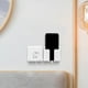 thumbnail image 5 of Rack de almacenamiento de teléfono montado en la pared | Soporte de control remoto de plástico | Soporte de carga junto a la cama | Organizador de Cocina de Baño | Blanco 9x10x3cm | Diseño moderno, 5 of 8