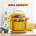 thumbnail image 2 of Craftbud Crochet Bag Yarn Organizer, Durable Knitting Bag For Crocheting Organizer Accessories, Mustard, 2 of 6