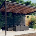 thumbnail image 1 of vidaXL 10 Piece Garden Lounge Set with Cushions Grey Poly Rattan, 1 of 5