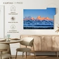 thumbnail image 4 of Elephant Stock Frozen Grand Tetons Wall Art - Horizontal Canvas Wall Art - Living Room Wall Decor - Nature Canvas - Orange And Blue Decor - 51" x 34", 4 of 4