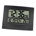 thumbnail image 1 of Reloj despertador digital, pantalla , moderno, fácil instalación, silencioso, reloj de pared digital para el hogar, sala de estar, oficina, mesa, Negro, 1 of 8