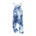thumbnail image 6 of Odeerbi Teen Girls Summer Jumpsuit Tie-dye Bib Overalls Casual Sleeveless Rompers Long Pants with Pockets 5-14 Years Blue, 6 of 6