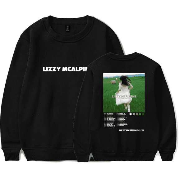 Lizzy Mcalpine Merch Sweatshirt The Older Tour 2024 Green Vortex Hoodies For Fans Men Women Long Sleeve Sweatshirt Streetwear