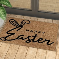 Easter Decorations HERESOM Easter Doormat Easter Eggs Rabbit Entryway Front Porch Rugs Anti-Bottom Floor Indoor Outdoor Carpet For Home Patio Home Decor Easter Gifts