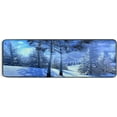 thumbnail image 5 of SKYSONIC 2X6 Feet Winter Snow Forest Runner Rug with Rubber Backing, Snowy Non Slip Entryway Rug Runner Washable Soft Area Rug Carpet for Hallway Bedroom Kitchen Decor, 5 of 6