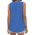 thumbnail image 4 of Fantaslook Womens Tank Tops Eyelet Crew Neck Sleeveless Tops Dressy Casual Flowy Summer Shirts, 4 of 8