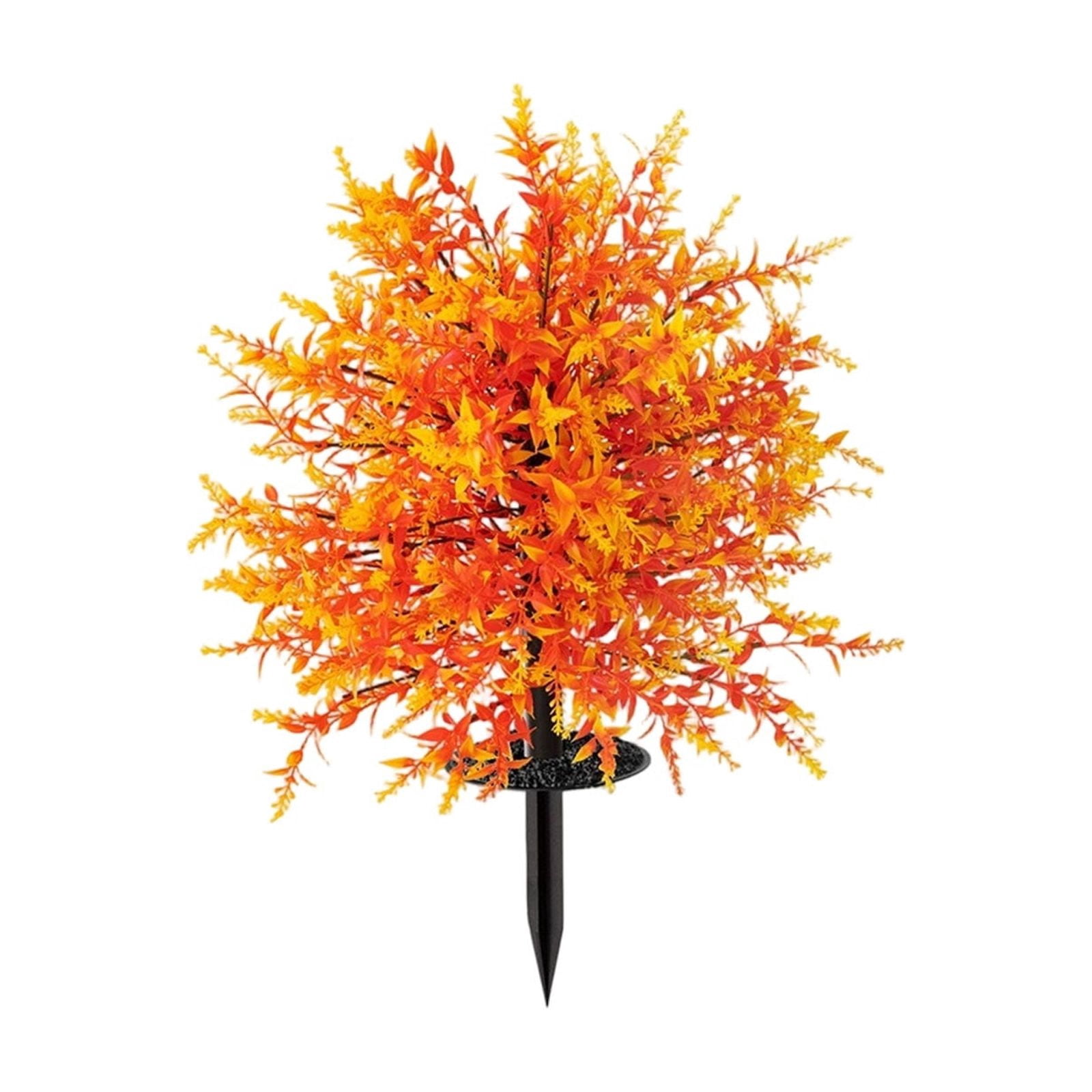 Artificial Flowers for Outdoors Artificial Purple Lavender Ground Plug for Patio and Garden, UV Resistant Outdoor Spring Summer Home Decoration, Faux Flower with Stake 20.9 Inches Orange