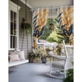 thumbnail image 4 of nqOlkjepod Outdoor Curtains for Patio Waterproof, Navy Blue Brown Outdoor Privacy Panels Grommet, Tropical Palm Leaves Vintage Blackout Outside Curtains for Porch/Cabana/Pergola 54"x108", 1 Panel, 4 of 8