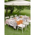 thumbnail image 3 of Outdoor Tablecloth with Umbrella Hole and Zipper, Orange Grey Fall Rectangle Table Cloth 60x84 Inch Waterproof Tablecloth, Thanksgiving Botanical Farmhouse Picnic Table Cover for Patio Camping, 3 of 7