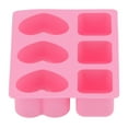 thumbnail image 2 of Suministros de cocina, molde para pastel con forma rectangular de corazón de 6 rejillas, rendimiento confiable, 2 of 8